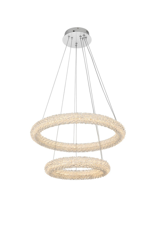 Elegant Lighting - 3800G24C - LED Chandelier - Bowen - Chrome