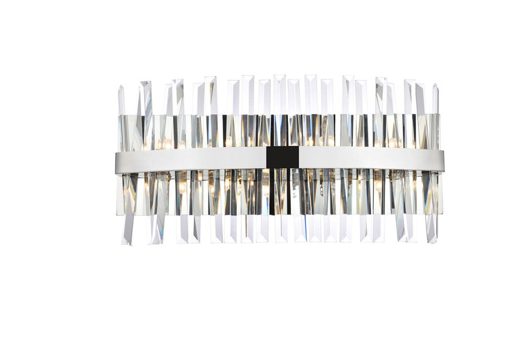 Elegant Lighting - 6200W24C - Eight Light Bath Sconce - Serephina - chrome