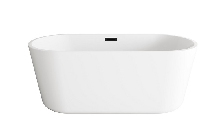 Elegant Lighting - BT10659GW-MBK - Soaking Bathtub - Odette - Glossy White