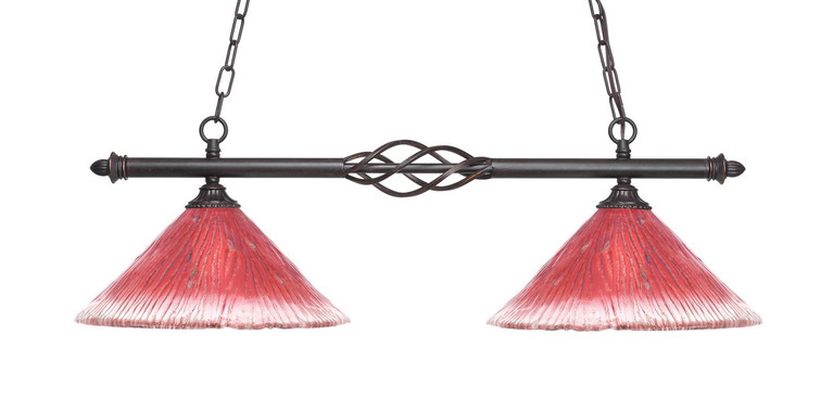 Toltec Lighting - 862-DG-706 - Two Light Island Pendant - Eleganté - Dark Granite