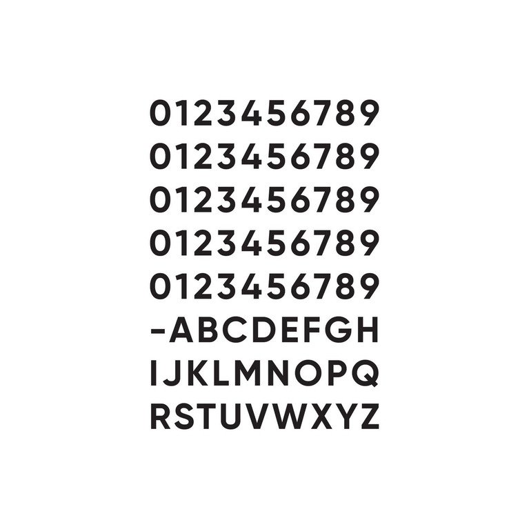 Dals - SQS06-NUM-BK - Number Pack 50# +27 Letters - Alto - BK