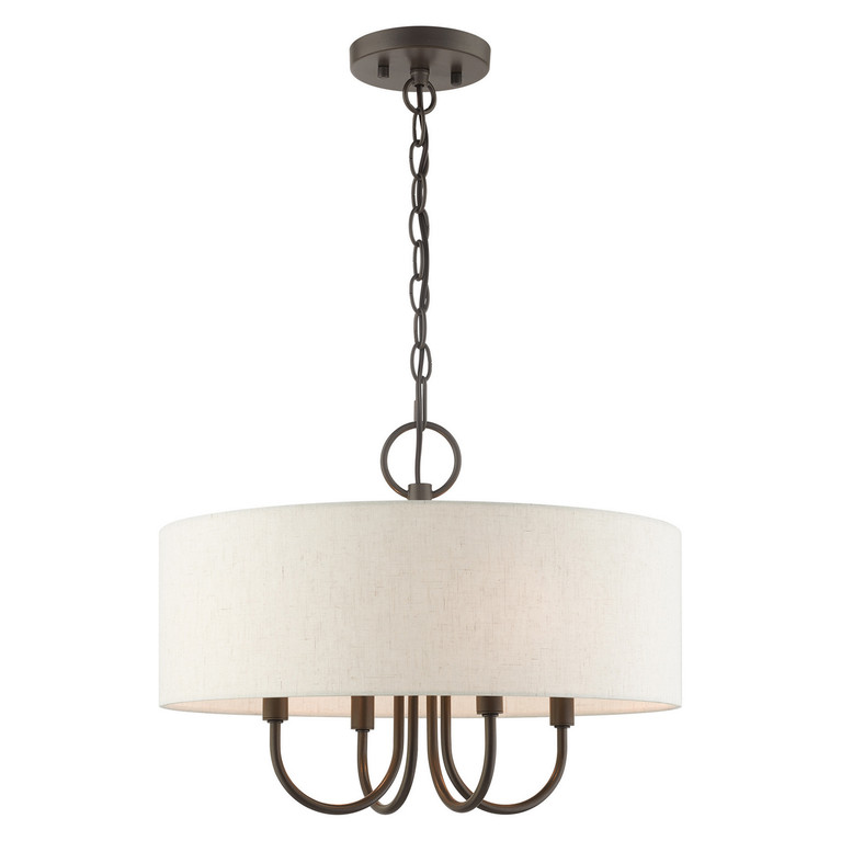 Livex Lighting - 49804-92 - Four Light Chandelier - Blossom - English Bronze