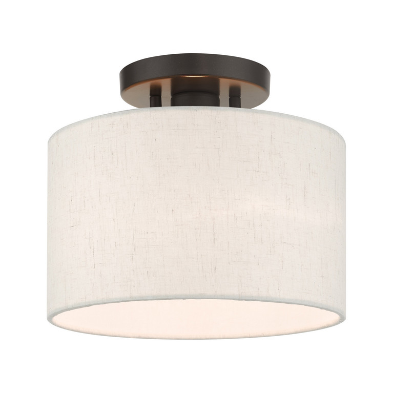 Livex Lighting - 49808-92 - One Light Semi Flush Mount - Blossom - English Bronze
