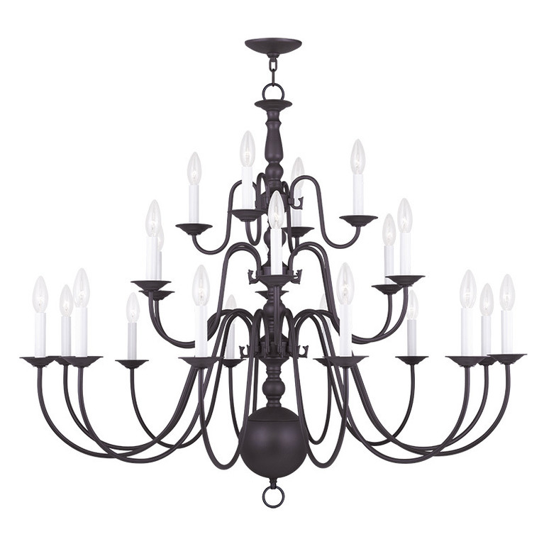 Livex Lighting - 5015-07 - 22 Light Chandelier - Williamsburgh - Bronze