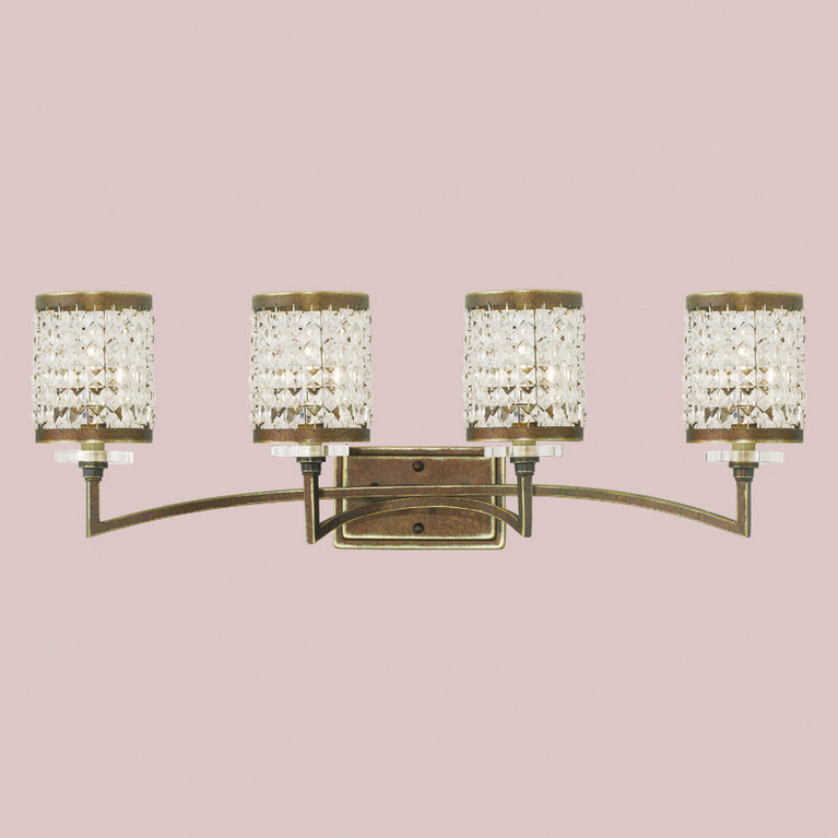 Livex Lighting - 50564-64 - Four Light Bath Vanity - Grammercy - Hand Applied Palacial Bronze