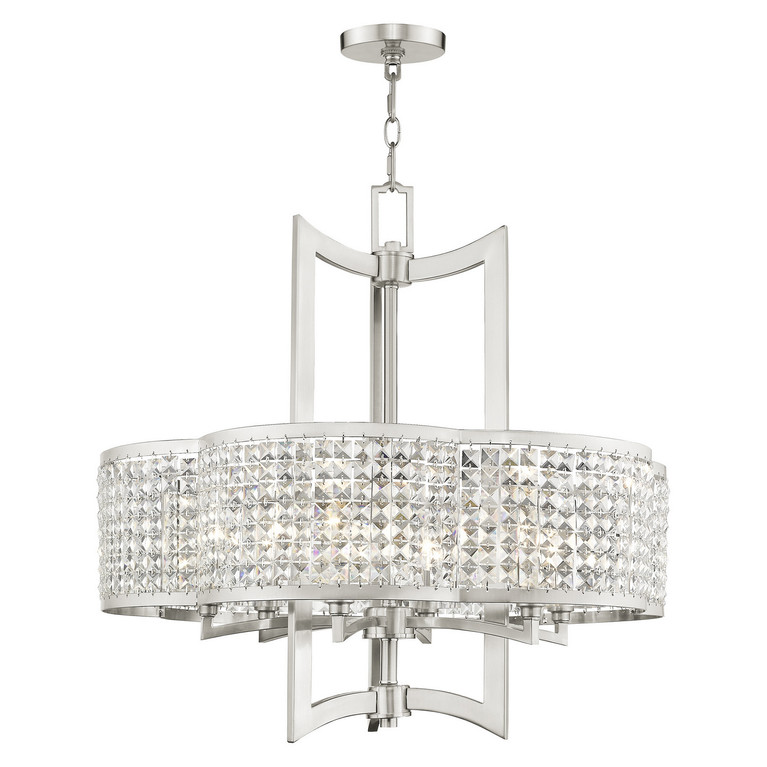 Livex Lighting - 50576-91 - Six Light Chandelier - Grammercy - Brushed Nickel