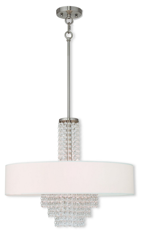 Livex Lighting - 51034-91 - Five Light Chandelier - Carlisle - Brushed Nickel