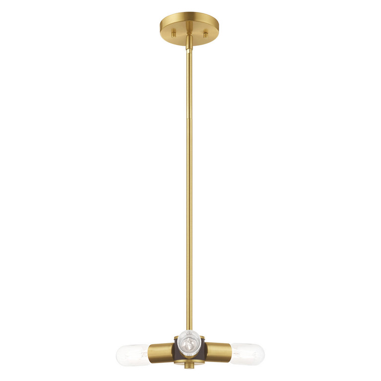 Livex Lighting - 51133-12 - Three Light Mini Chandelier - Copenhagen - Satin Brass w/ Bronzes