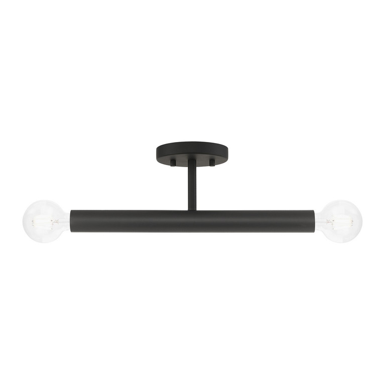Livex Lighting - 51139-04 - Two Light Semi-Flush Mount - Copenhagen - Black