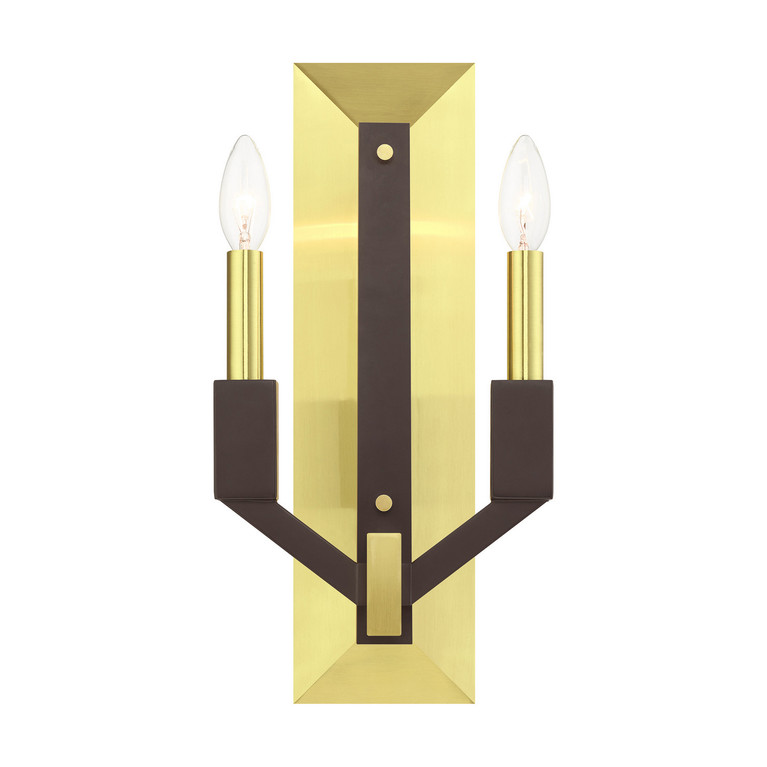 Livex Lighting - 51162-12 - Two Light Wall Sconce - Beckett - Satin Brass and Bronze