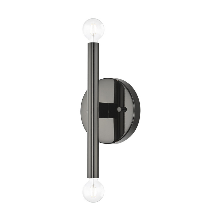 Livex Lighting - 51172-46 - Two Light Wall Sconce - Copenhagen - Black Chrome
