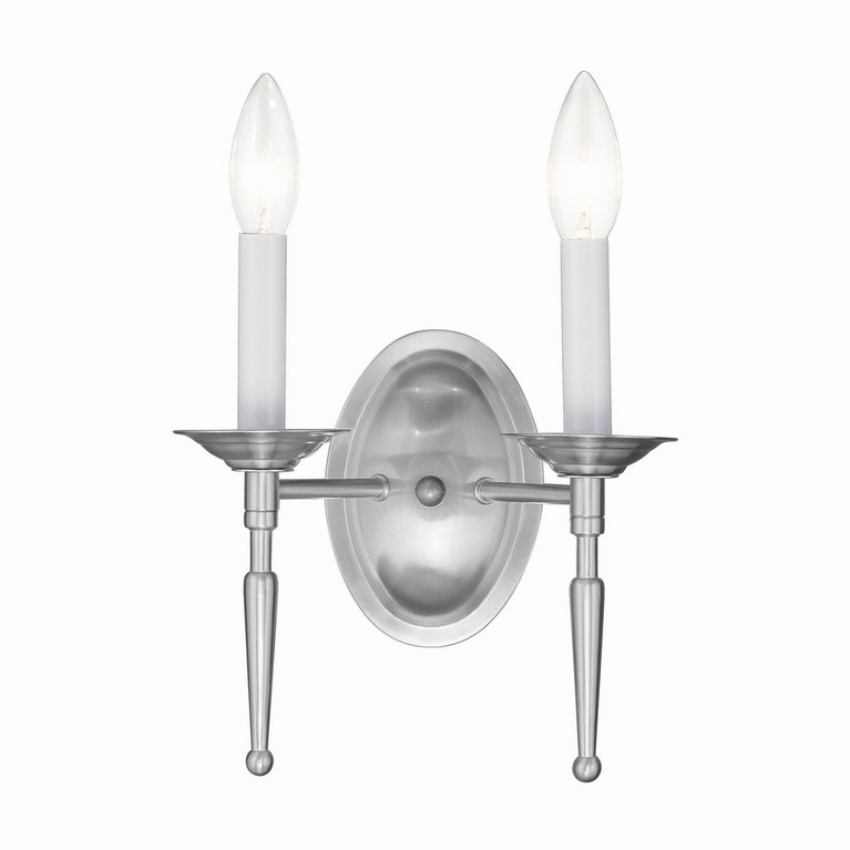 Livex Lighting - 5122-91 - Two Light Wall Sconce - Williamsburgh - Brushed Nickel