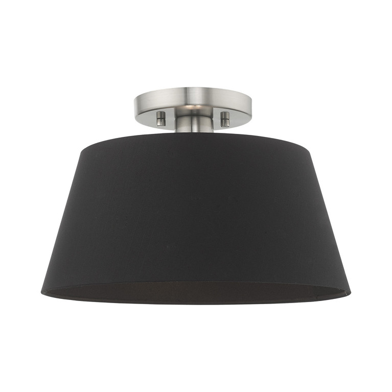 Livex Lighting - 51352-91 - One Light Ceiling Mount - Belclaire - Brushed Nickel
