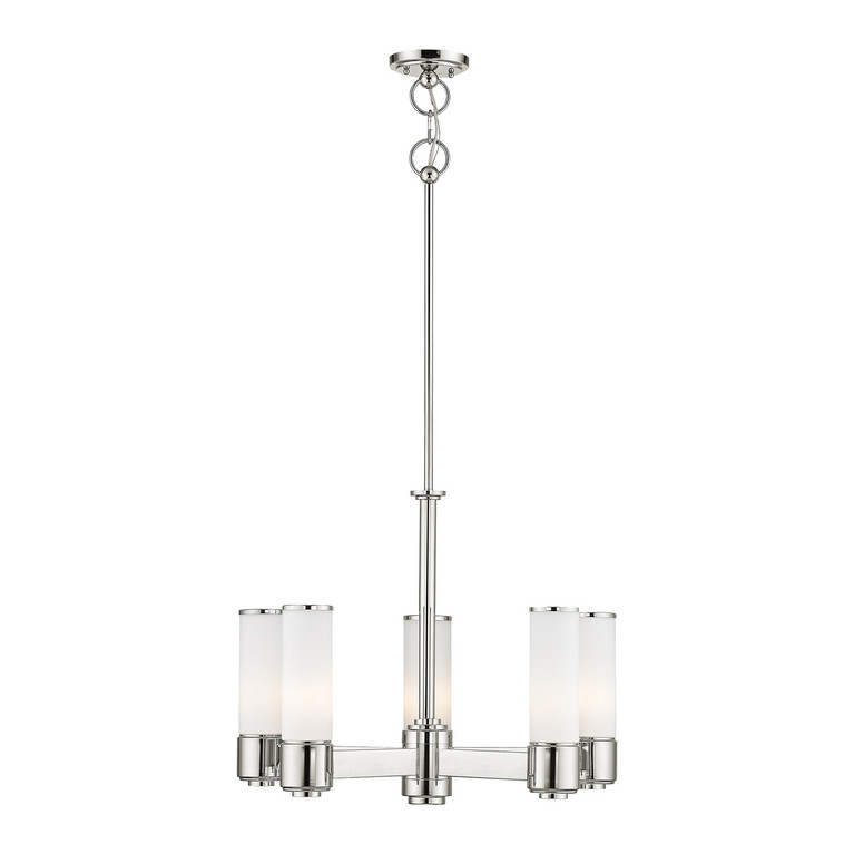 Livex Lighting - 52105-35 - Six Light Chandelier - Weston - Polished Nickel