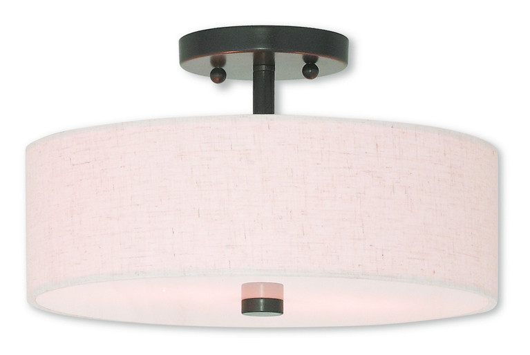 Livex Lighting - 52134-92 - Two Light Ceiling Mount - Monroe - English Bronze
