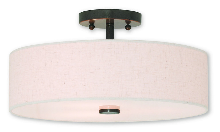 Livex Lighting - 52135-92 - Three Light Ceiling Mount - Monroe - English Bronze