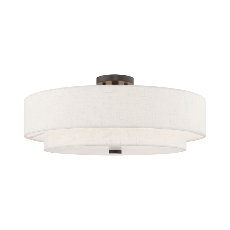 Livex Lighting - 52139-92 - Five Light Ceiling Mount - Monroe - English Bronze