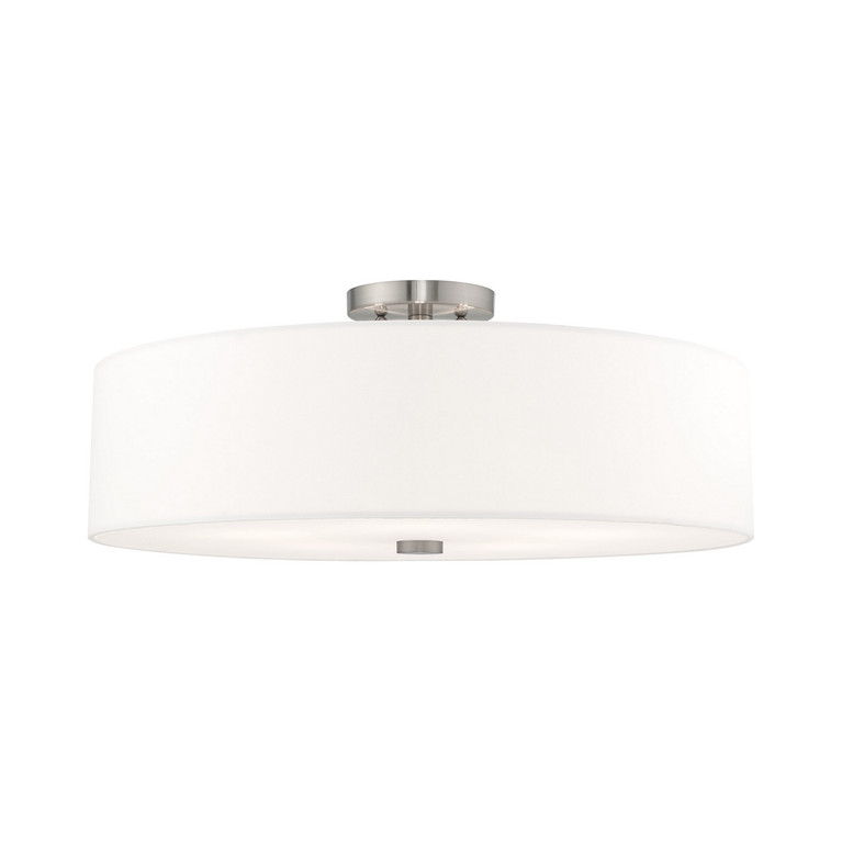 Livex Lighting - 52142-91 - Five Light Ceiling Mount - Meridian - Brushed Nickel