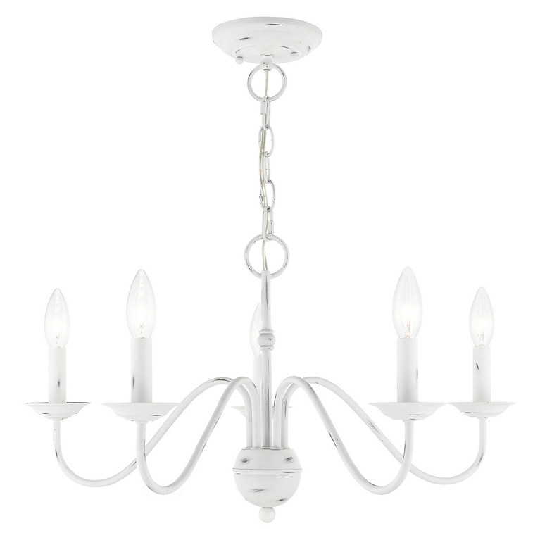 Livex Lighting - 52165-60 - Five Light Chandelier - Windsor - Antique White