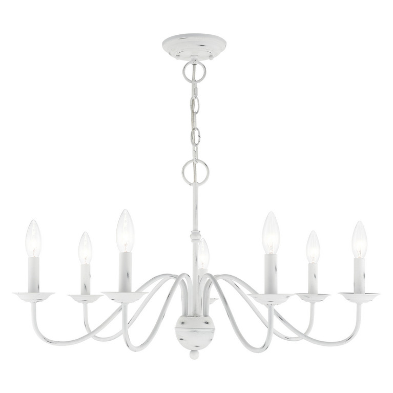 Livex Lighting - 52167-60 - Seven Light Chandelier - Windsor - Antique White