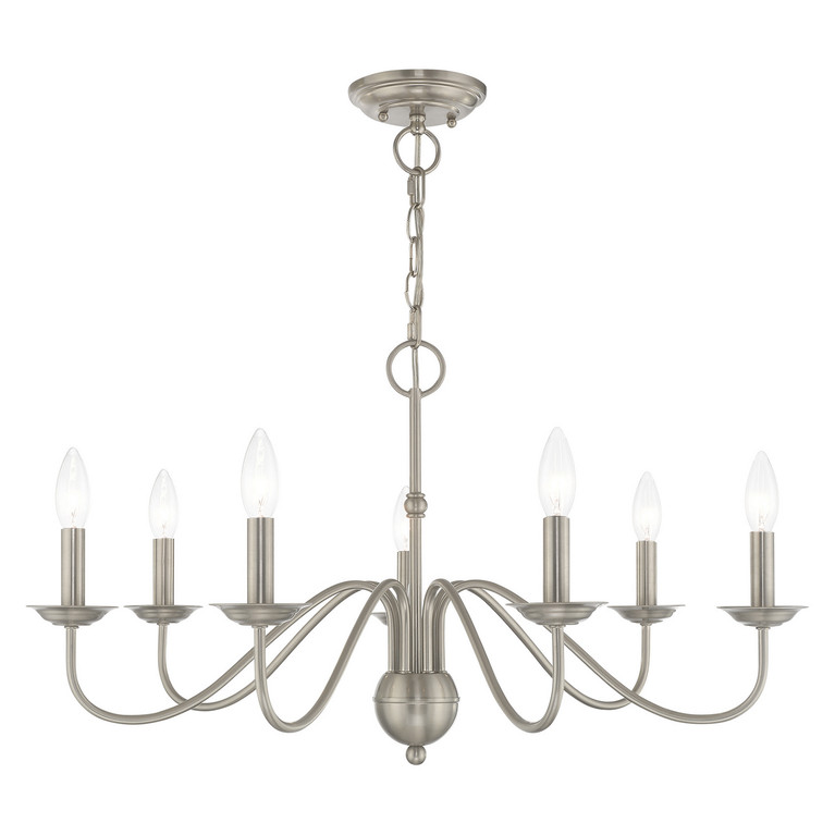 Livex Lighting - 52167-91 - Seven Light Chandelier - Windsor - Brushed Nickel