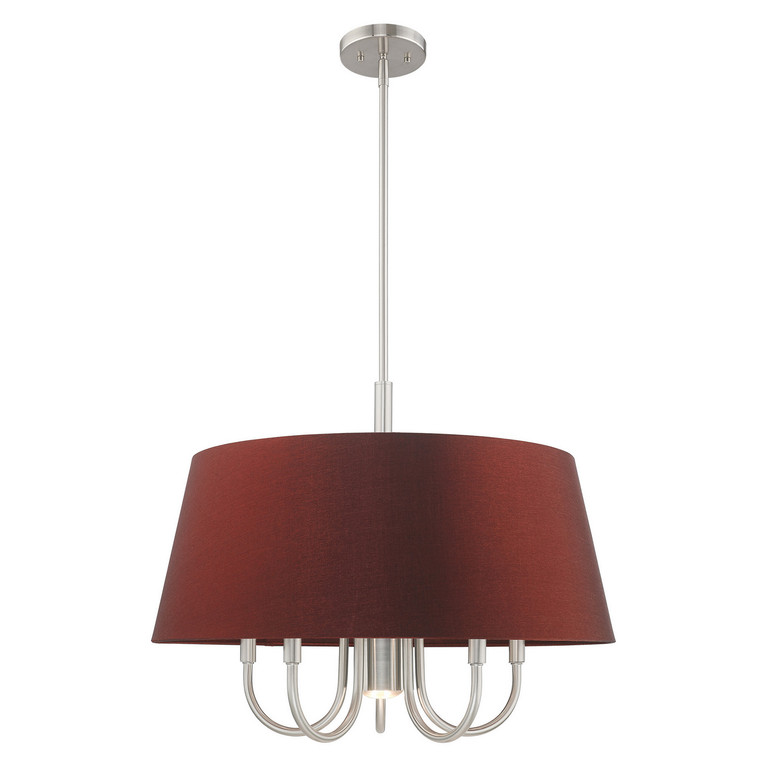 Livex Lighting - 52905-91 - Six Light Chandelier - Belclaire - Brushed Nickel