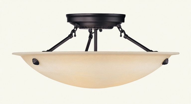 Livex Lighting - 5626-07 - Three Light Ceiling Mount - Oasis - Bronze