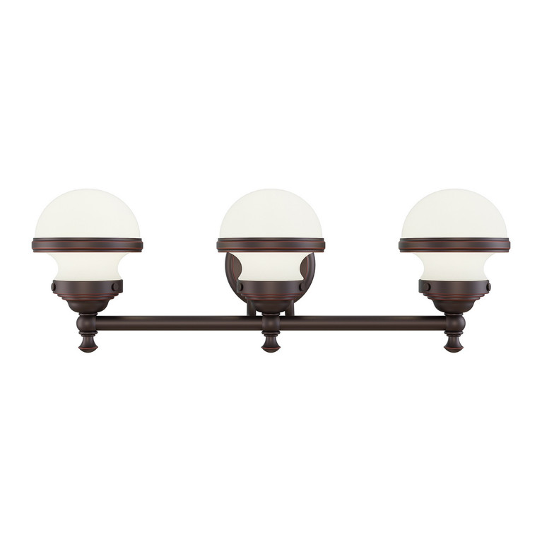 Livex Lighting - 5713-67 - Three Light Bath Vanity - Oldwick - Hand Applied Olde Bronze
