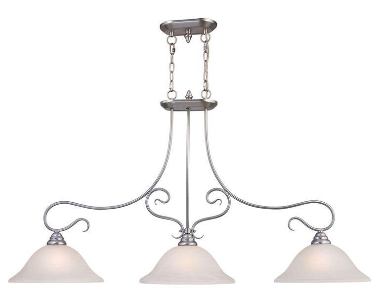 Livex Lighting - 6108-91 - Three Light Island Pendant - Coronado - Brushed Nickel
