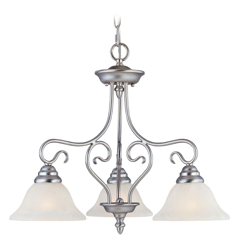 Livex Lighting - 6133-91 - Three Light Chandelier - Coronado - Brushed Nickel