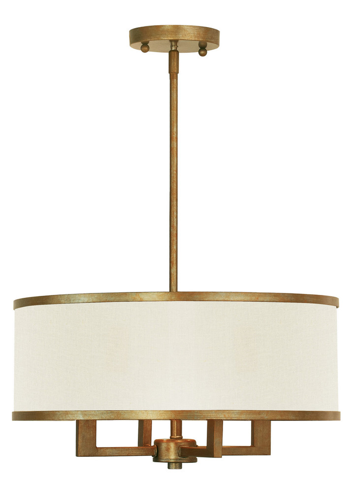 Livex Lighting - 62613-48 - Four Light Chandelier - Park Ridge - Hand Applied Antique Gold Leaf