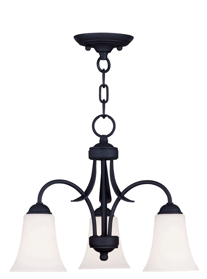 Livex Lighting - 6474-04 - Three Light Chandelier/Ceiling Mount - Ridgedale - Black