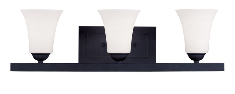 Livex Lighting - 6493-04 - Three Light Bath Vanity - Ridgedale - Black