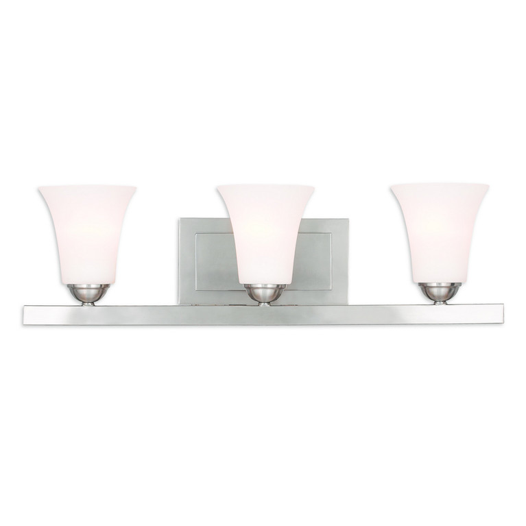Livex Lighting - 6493-91 - Three Light Bath Vanity - Ridgedale - Brushed Nickel
