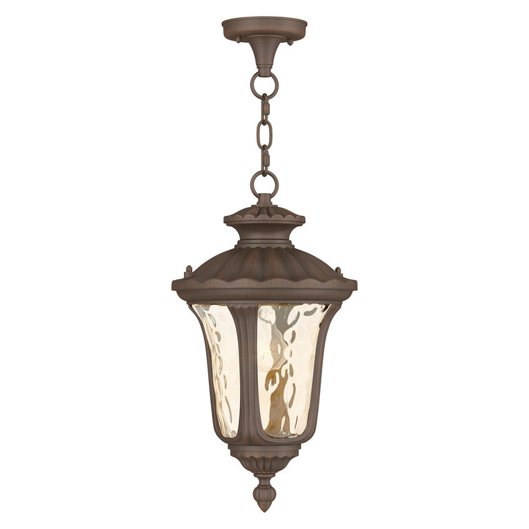 Livex Lighting - 7654-58 - One Light Outdoor Pendant - Oxford - Hand Applied Imperial Bronze