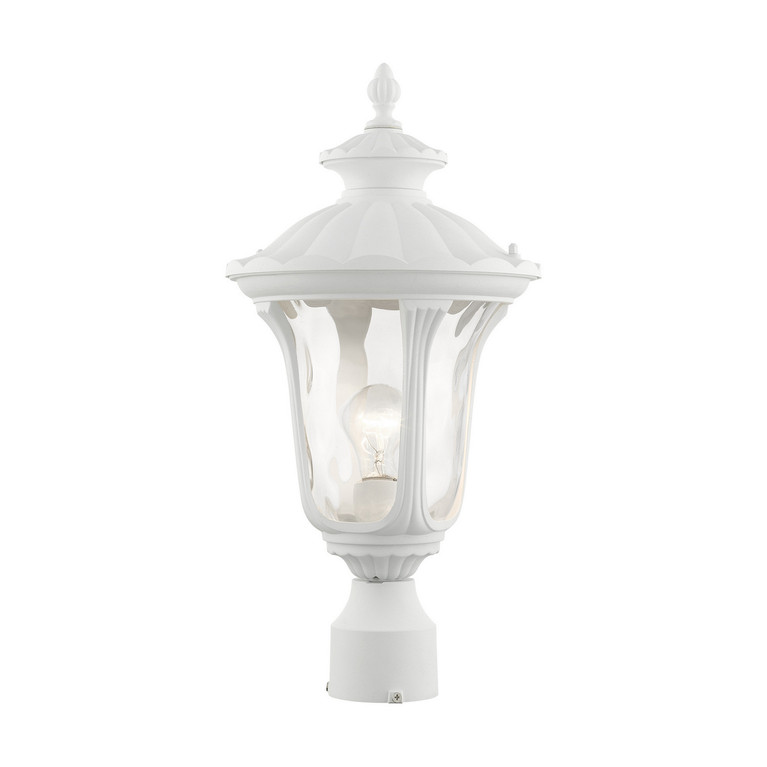 Livex Lighting - 7855-13 - One Light Outdoor Post Top Lantern - Oxford - Textured White