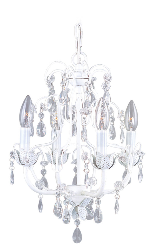 Livex Lighting - 8193-60 - Four Light Chandelier - Sofia - Hand Applied Antique White