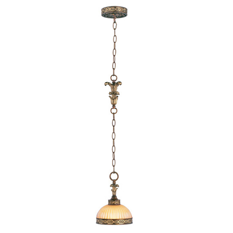 Livex Lighting - 8520-64 - One Light Mini Pendant - Seville - Palacial Bronze w/ Gildeds