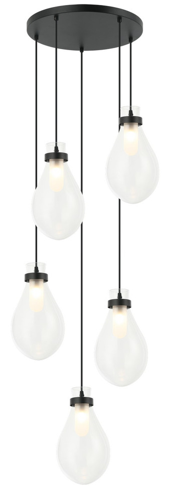 Matteo Lighting - C31905MB - Five Light Chandelier - SERANNA - Matte Black