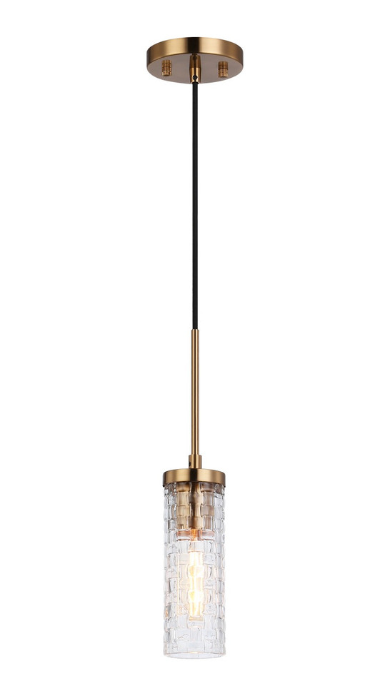 Matteo Lighting - C32101AG - One Light Pendant - WEAVER - Aged Gold Brass