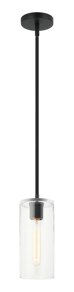 Matteo Lighting - C32501MB - One Light Pendant - LINCOLN - Matte Black