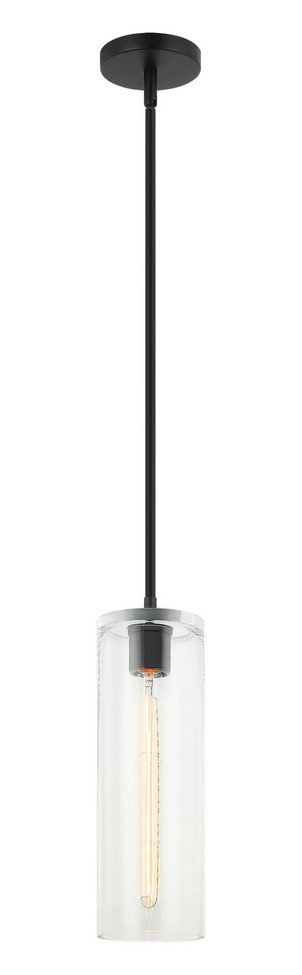 Matteo Lighting - C32511MB - One Light Pendant - Lincoln - Matte Black