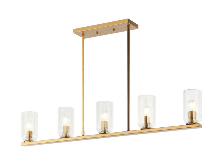 Matteo Lighting - C34005AG - Five Light Chandelier - WESTLOCK - Aged Gold Brass