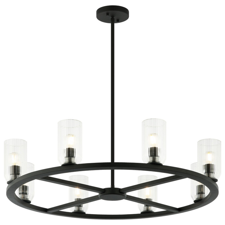 Matteo Lighting - C34008MB - Eight Light Chandelier - WESTLOCK - Matte Black