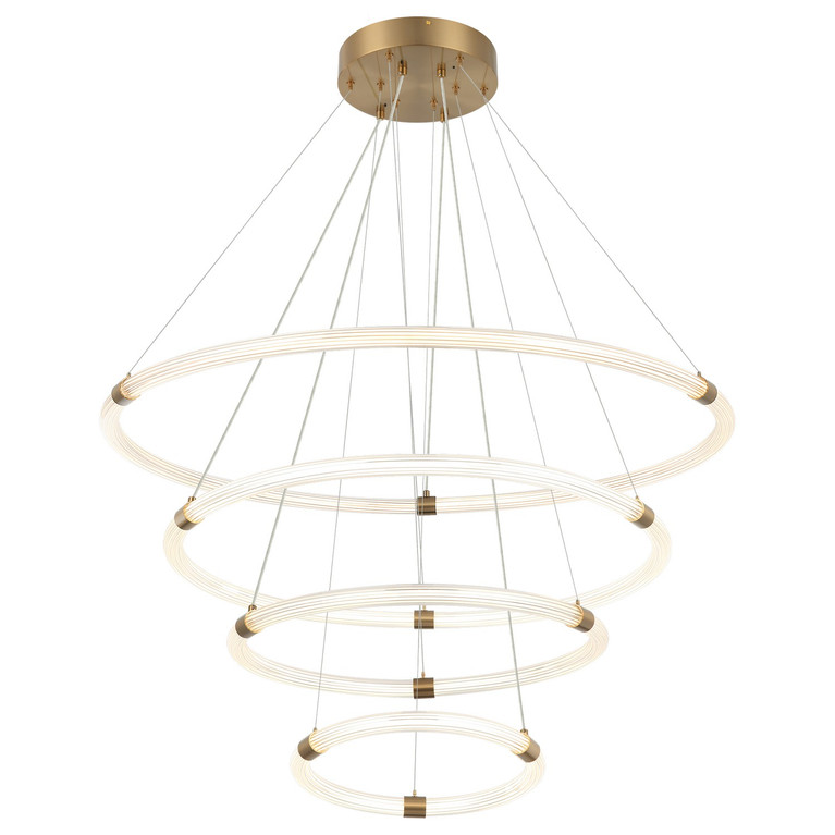 Matteo Lighting - C34899AG - LED Pendant - INKARA - Aged Gold Brass