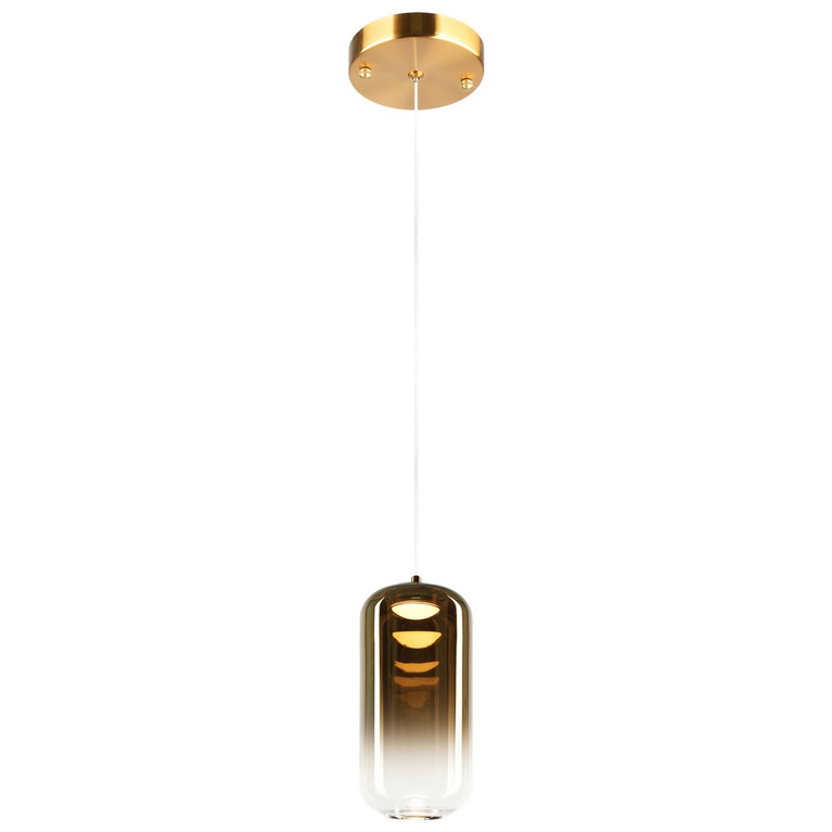 Matteo Lighting - C37411AGAG - One Light Pendant - Refrax - Aged Gold Brass