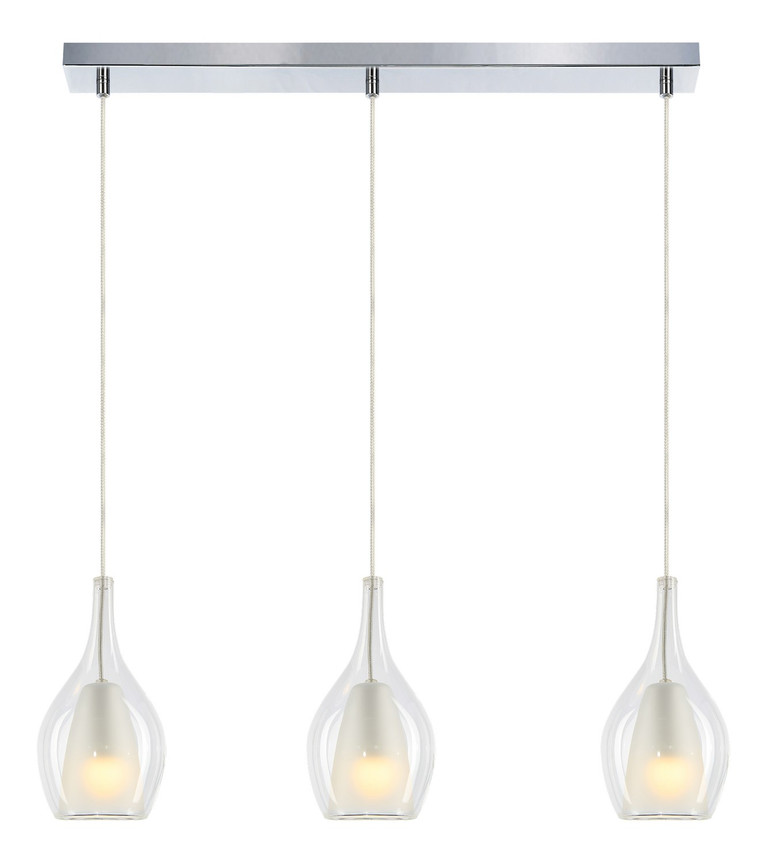 Matteo Lighting - C37513CHCL - Three Light Pendant - JERICHO - Chrome