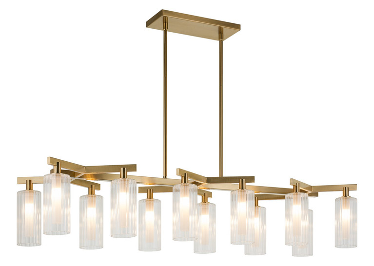 Matteo Lighting - C60812AG - 12 Light Chandelier - KRISTOF - Aged Gold Brass