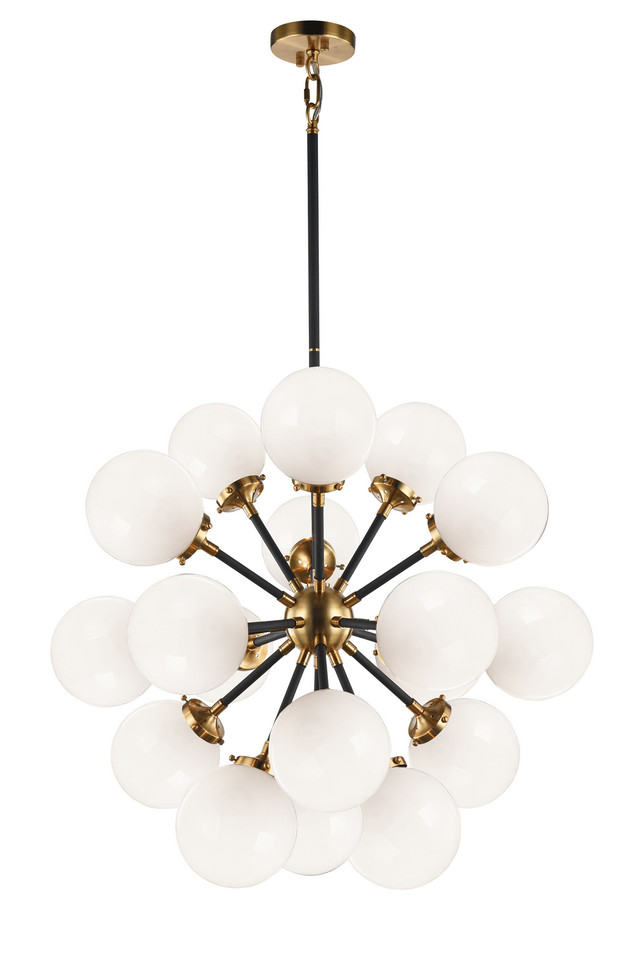 Matteo Lighting - C62818AGOP - 18 Light Chandelier - Soleil - Aged Gold Brass