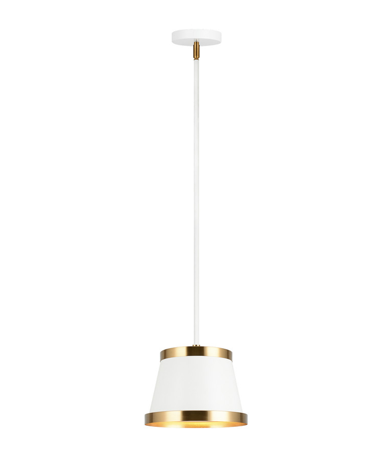 Matteo Lighting - C62901WHAG - One Light Pendant - Caske - White
